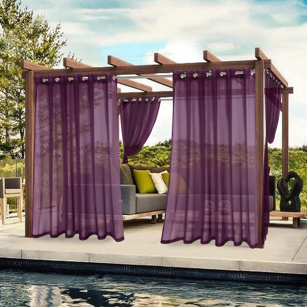 BONZER sheer curtains folded showing texture and colour