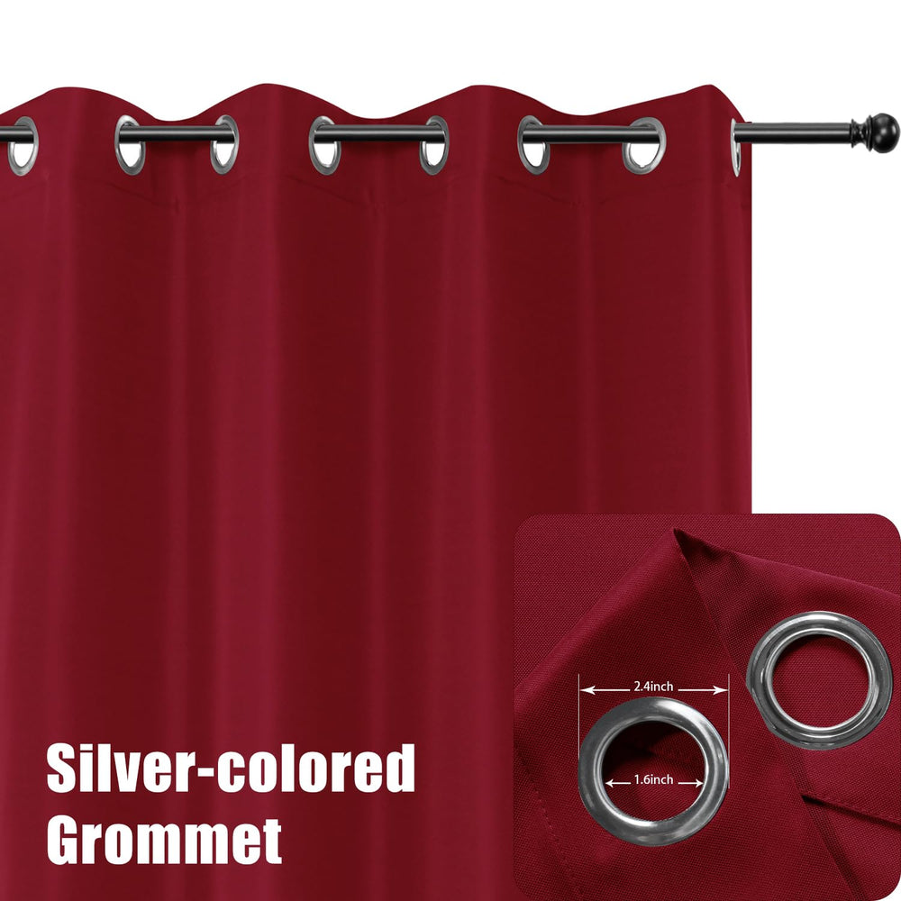 BONZER waterproof curtain showing rust-proof grommets detail