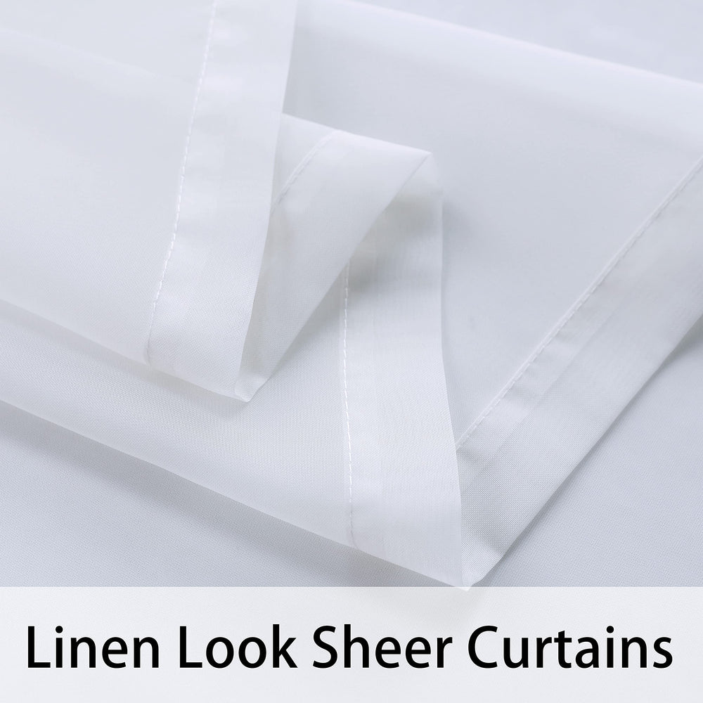 BONZER White Outdoor Sheer Curtains in a dining room setting