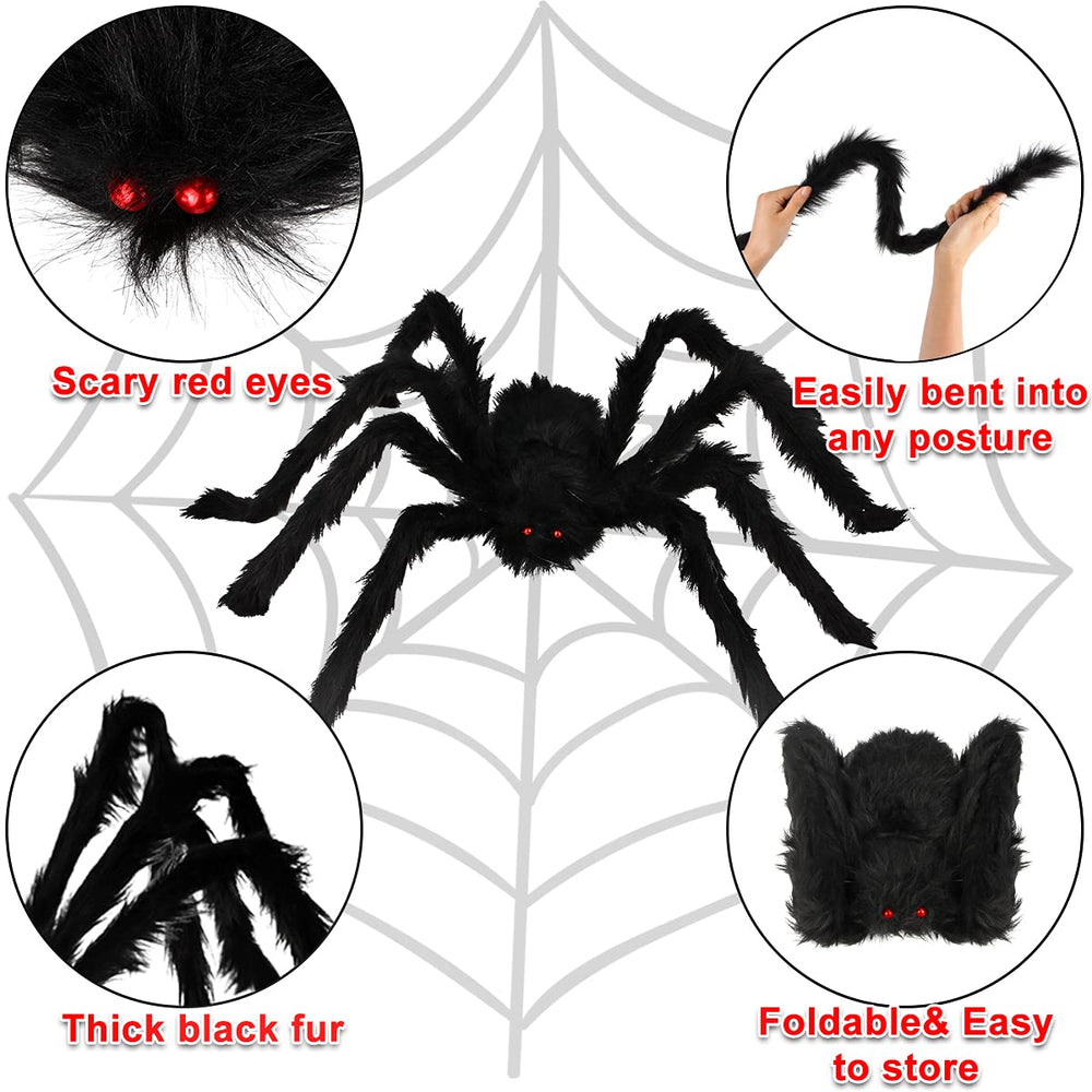Boogem Halloween Spider 75cm side view with hairy fur
