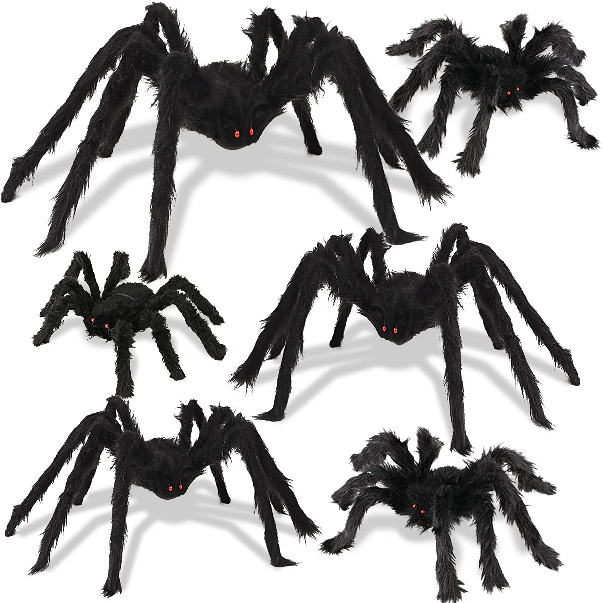 Boogem Halloween Spider 90cm front view with red eyes
