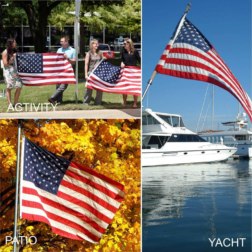 Boonipet American flag flying proudly in the wind