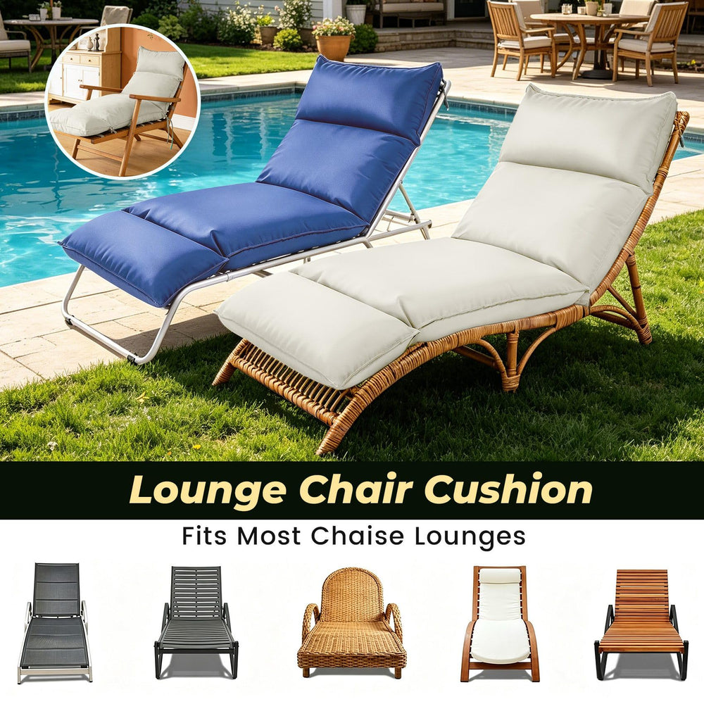Bootuu Outdoor Chaise Lounge Chair Cushion detail of waterproof feature
