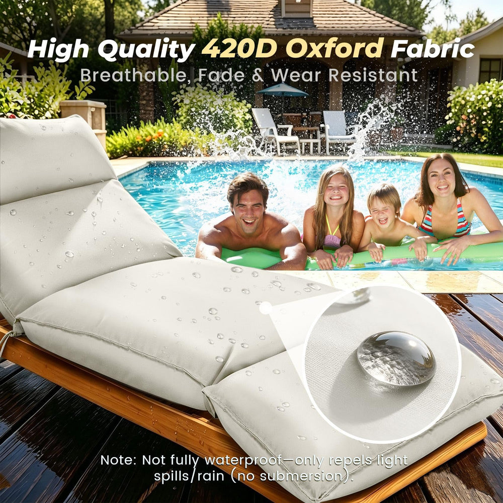 Bootuu Outdoor Chaise Lounge Chair Cushion on a lounge chair
