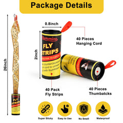 Boromine fly strips showing sticky surface