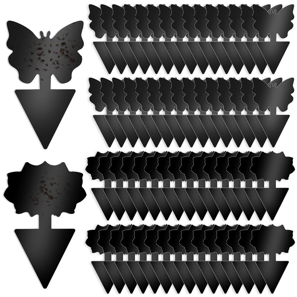 Boromine Fruit Fly Traps 60 Pack black sticky traps front view