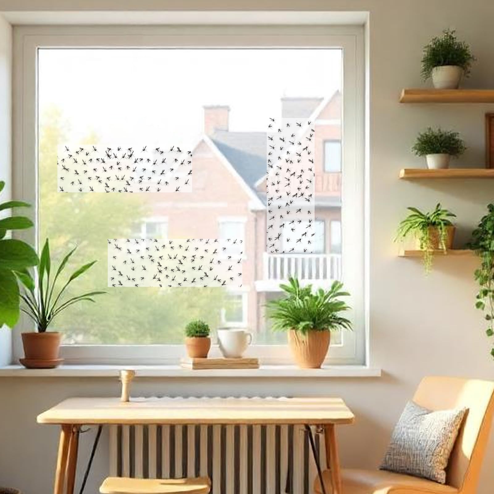Boromine Window Fly Traps showing adhesive effectiveness