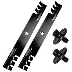 BOSFLAG Gator Mulching Blade front view with serrated edges