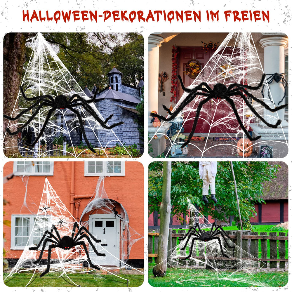 BOSONER Halloween decorations displayed in a spooky outdoor setting