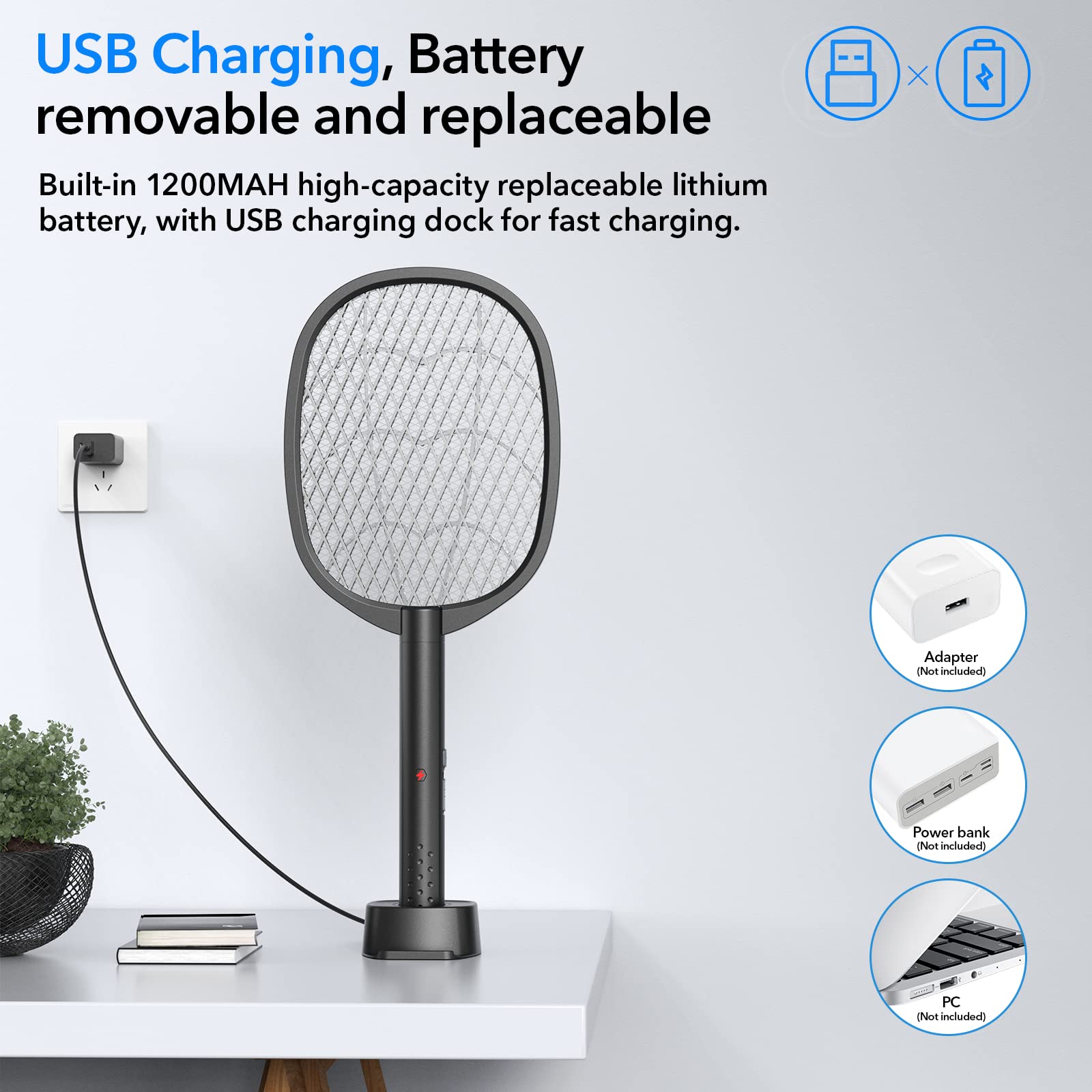 Both DEEZEE Electric Fly Swatters displayed on a table