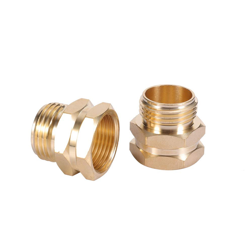 Both Kbrotech Brass Garden Hose Adapters in packaging