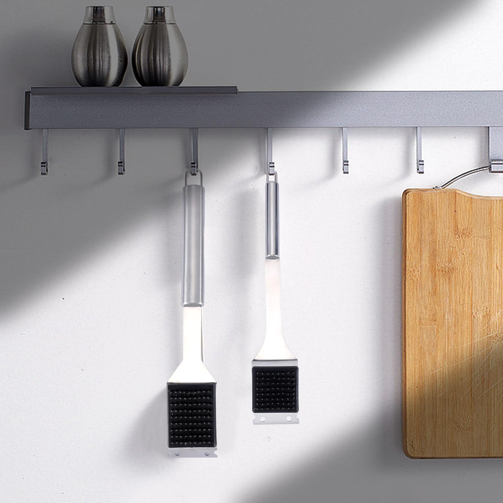Both sizes of Edgnb grill brushes side by side