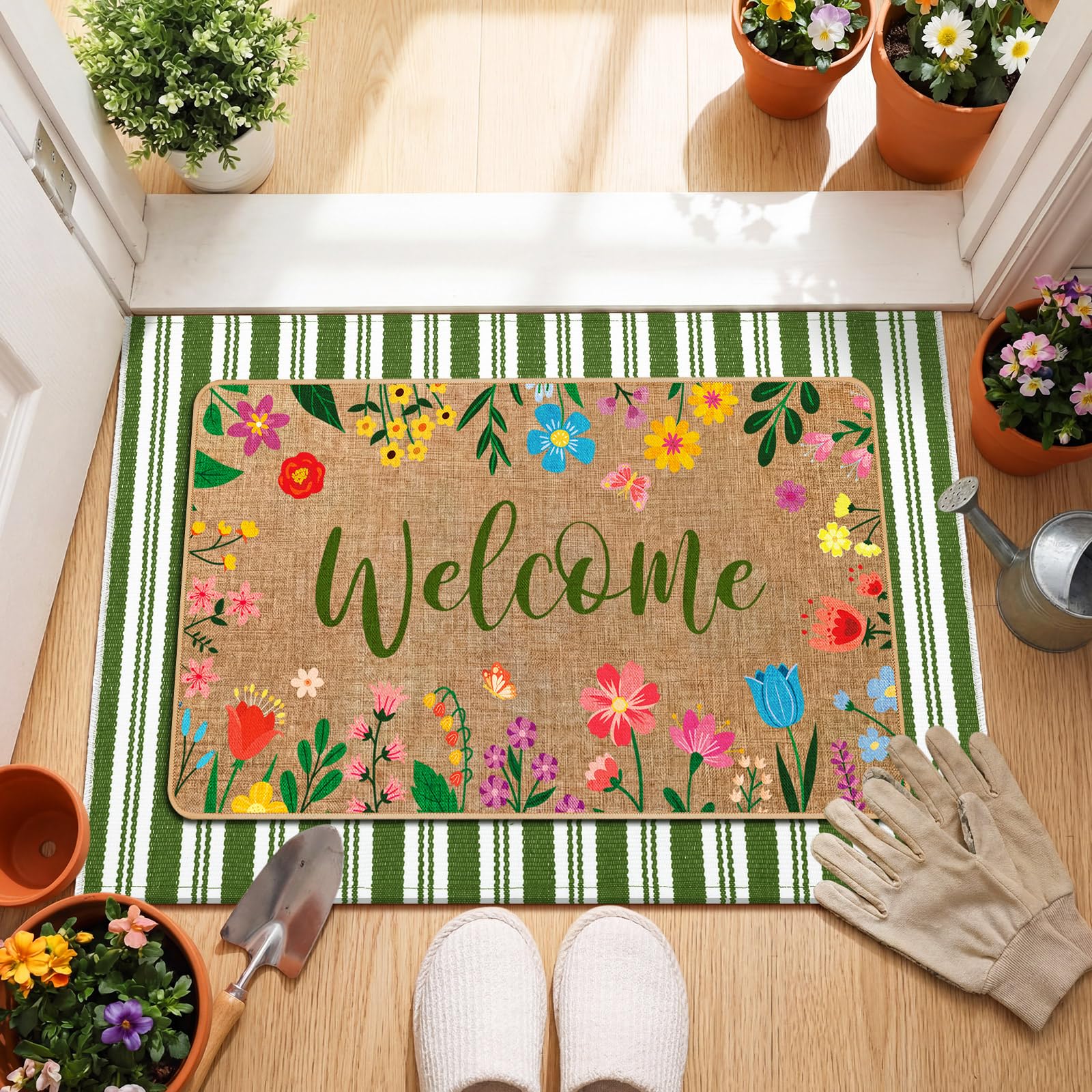 Bottom mat texture showcasing polyester material