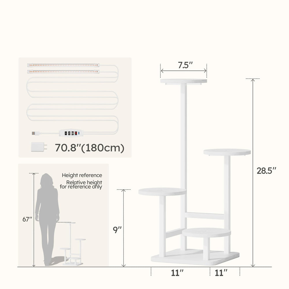 Bottom shelf of Homsorout plant stand with protective railing