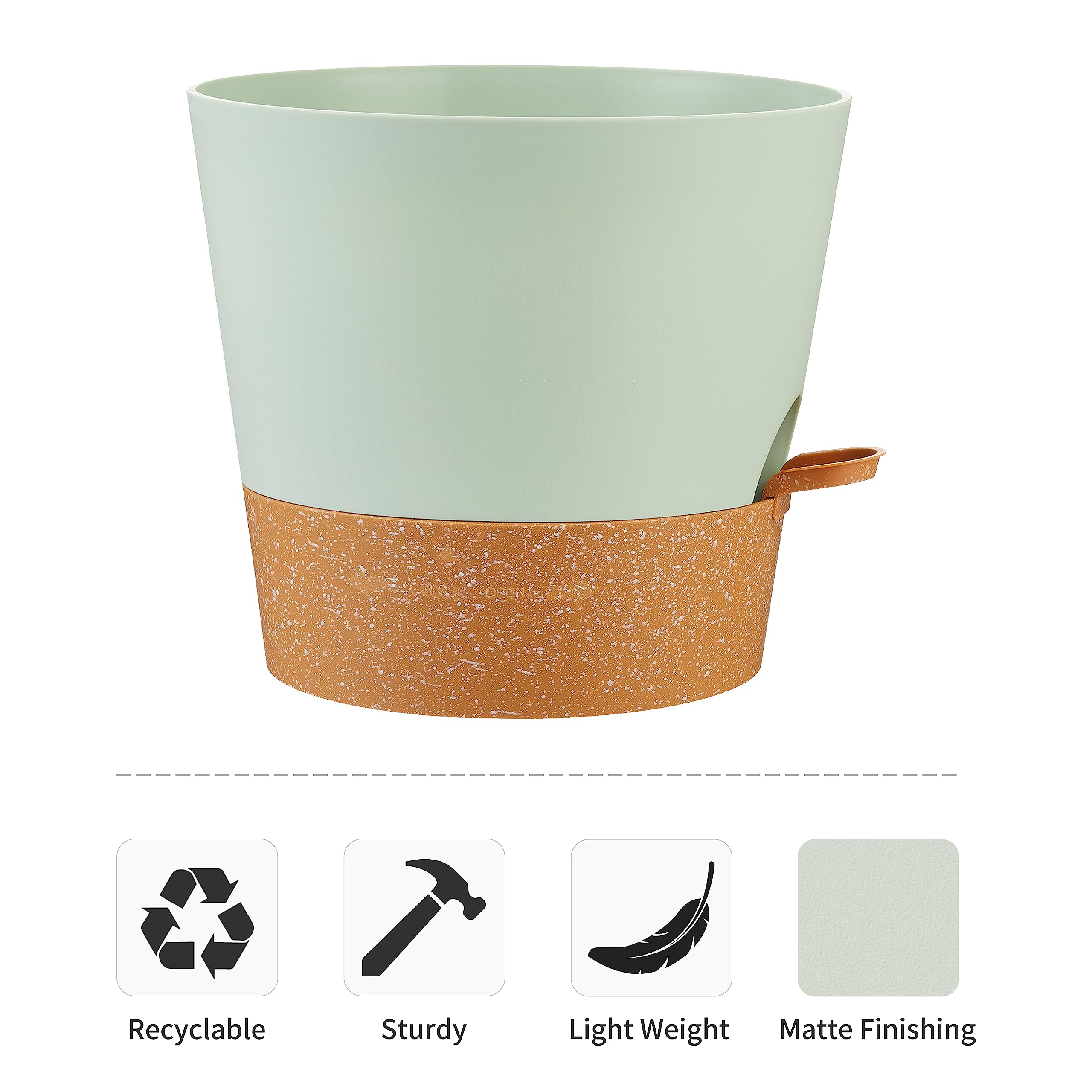 Bottom watering clip-on lip of FaithLand planter