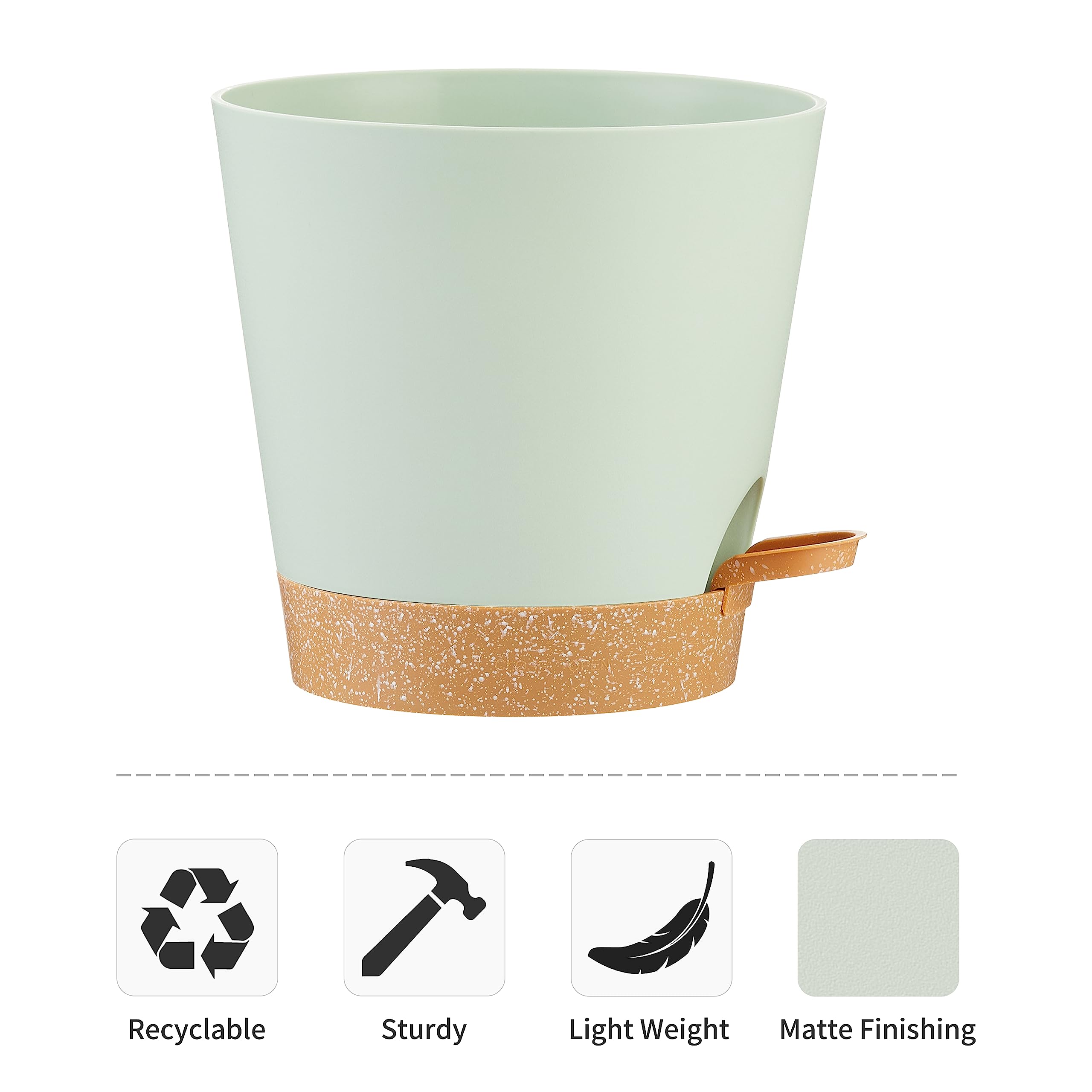 Bottom watering feature of FaithLand planter pot