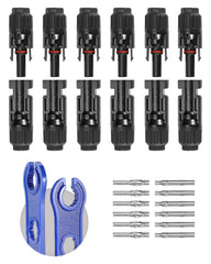 BougeRV 12 PCS Solar Connectors with spanners front view