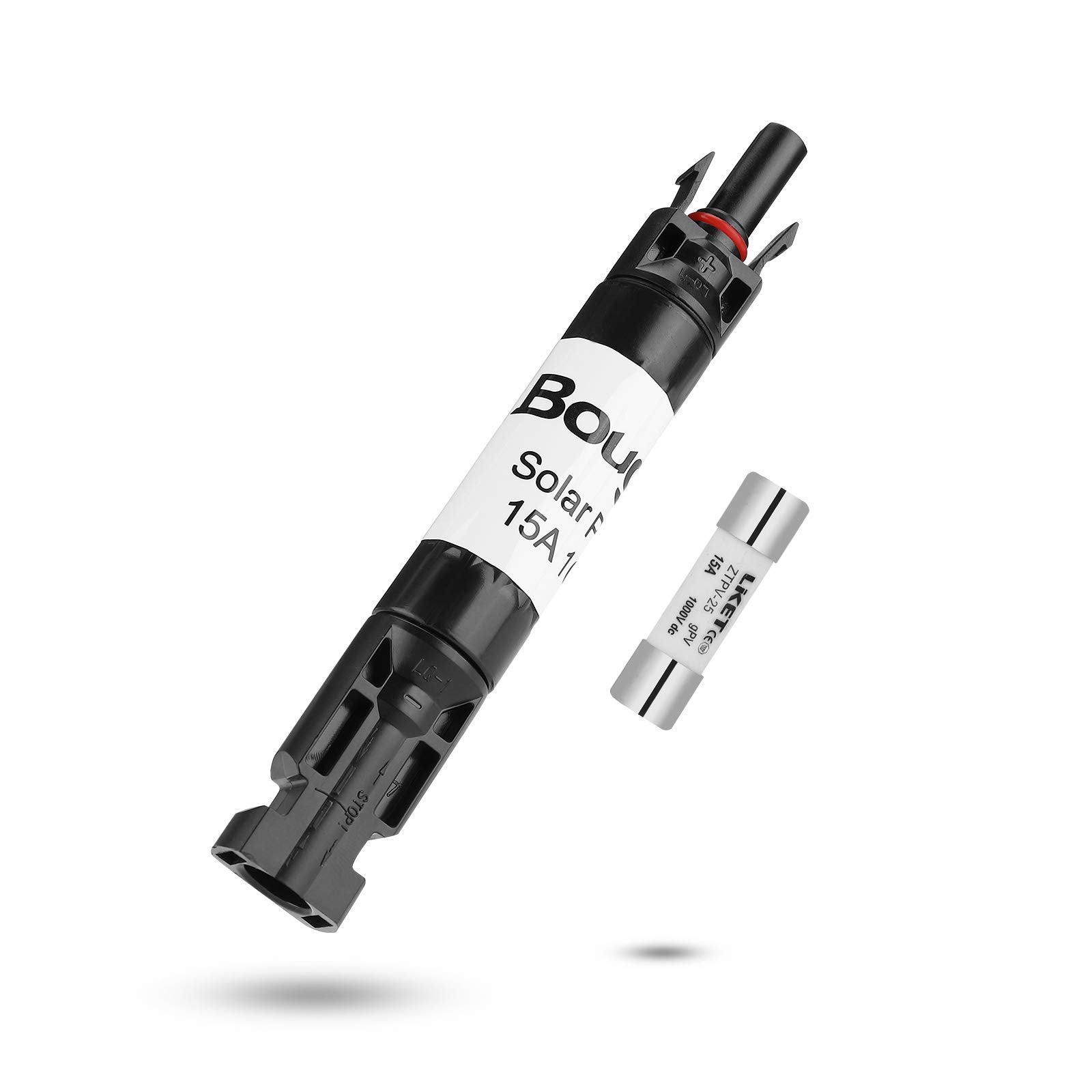BougeRV 15A solar fuse holder front view