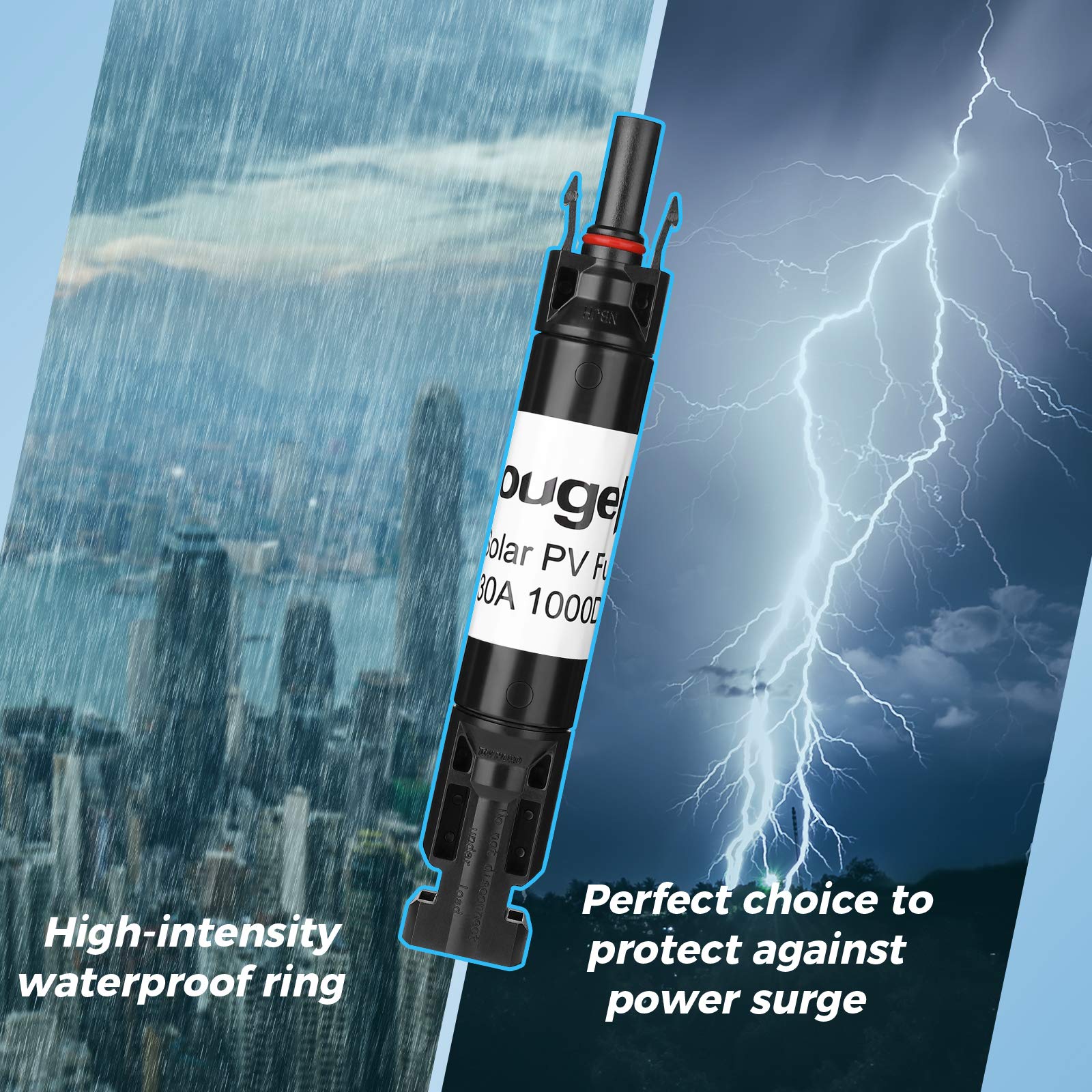 BougeRV 30A Solar Fuse Holder packaging