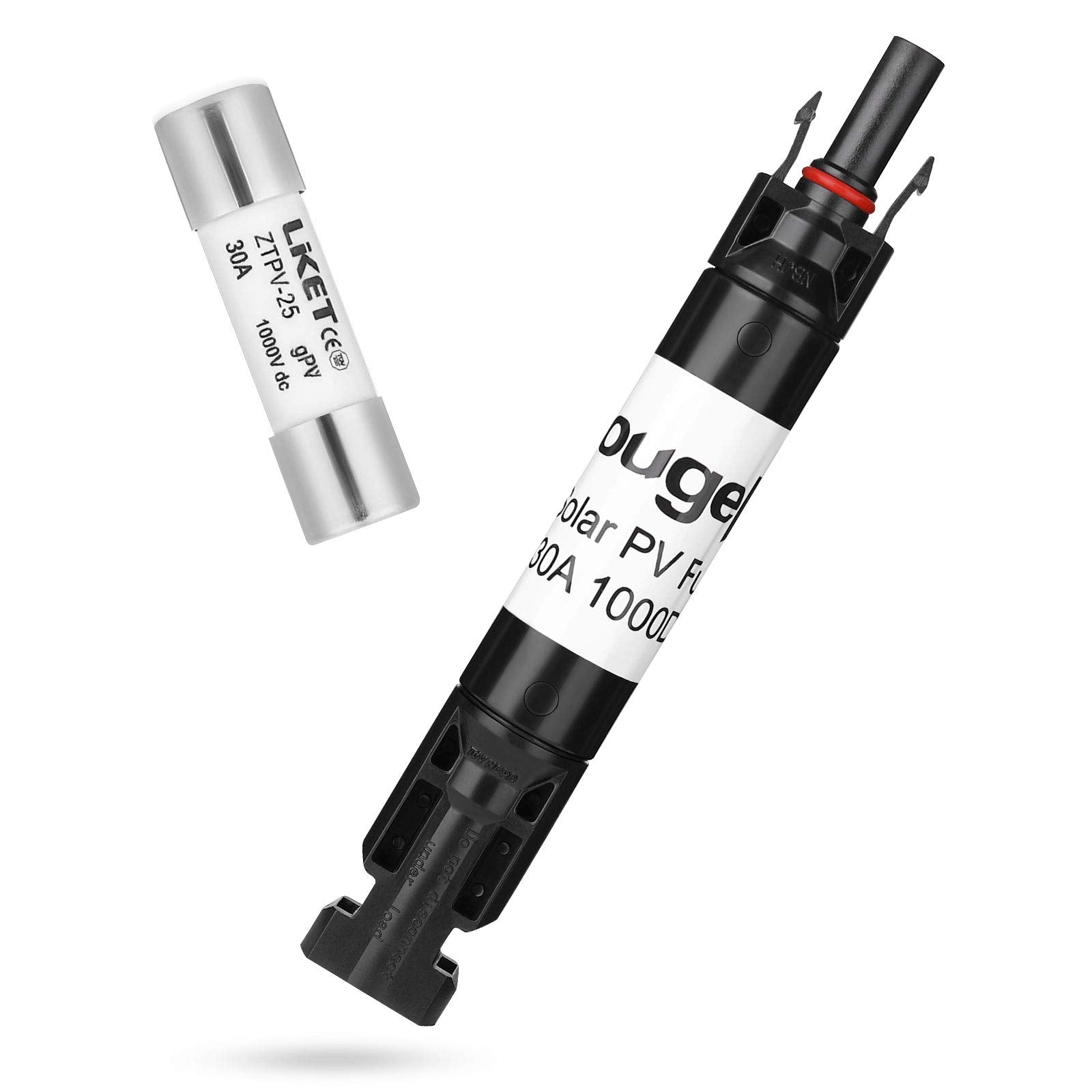 BougeRV 30A Solar Fuse Holder side view