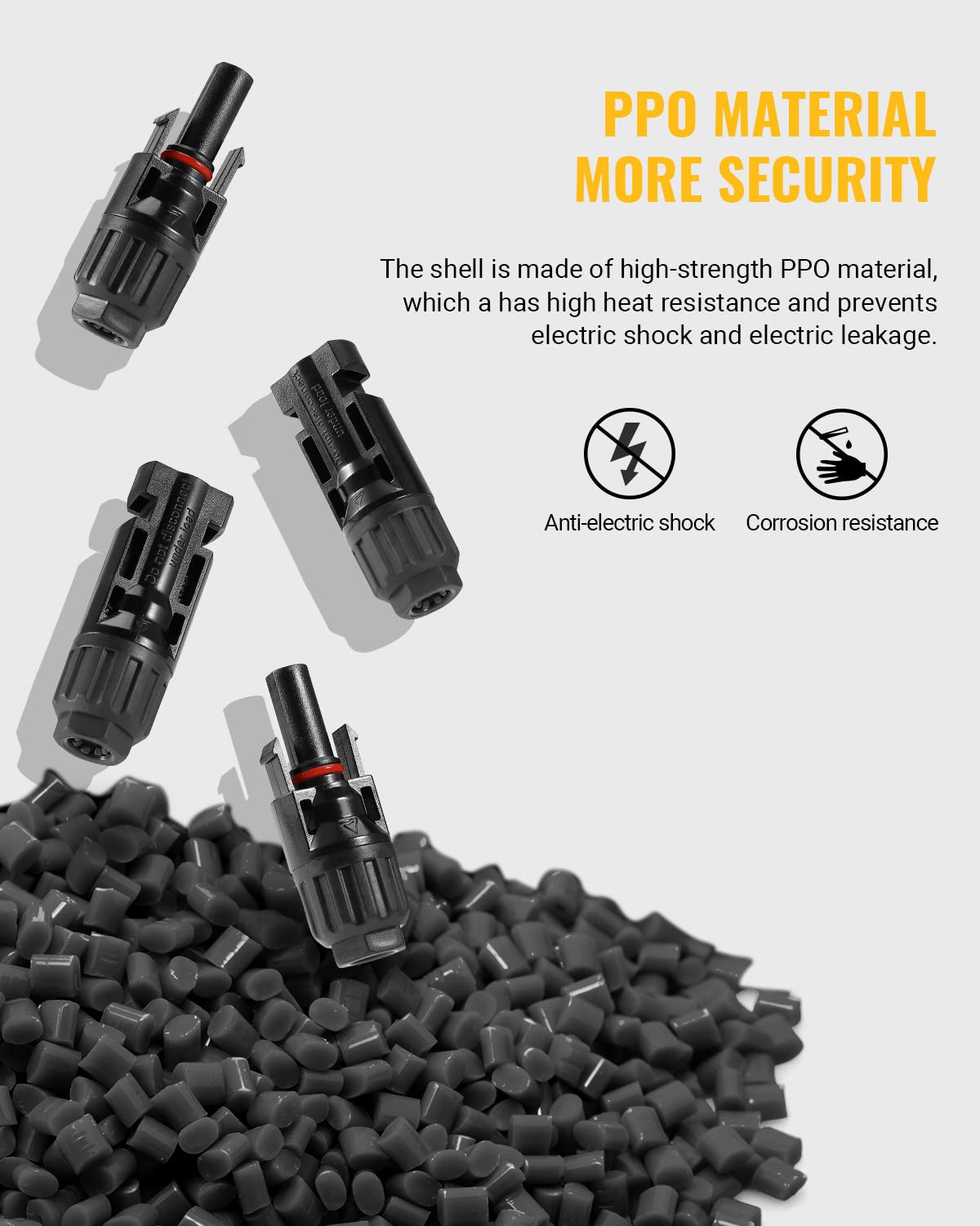 BougeRV solar connectors with waterproof design