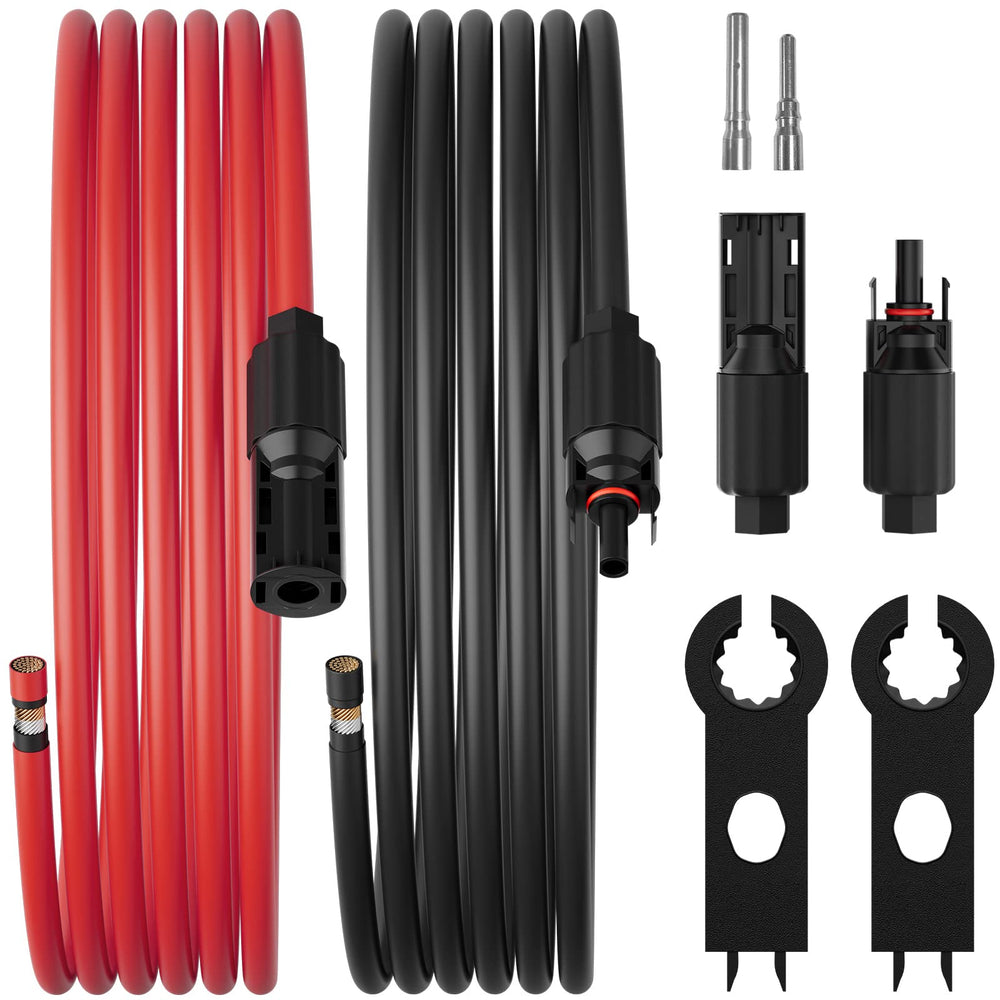 BougeRV solar extension cable end connectors detail