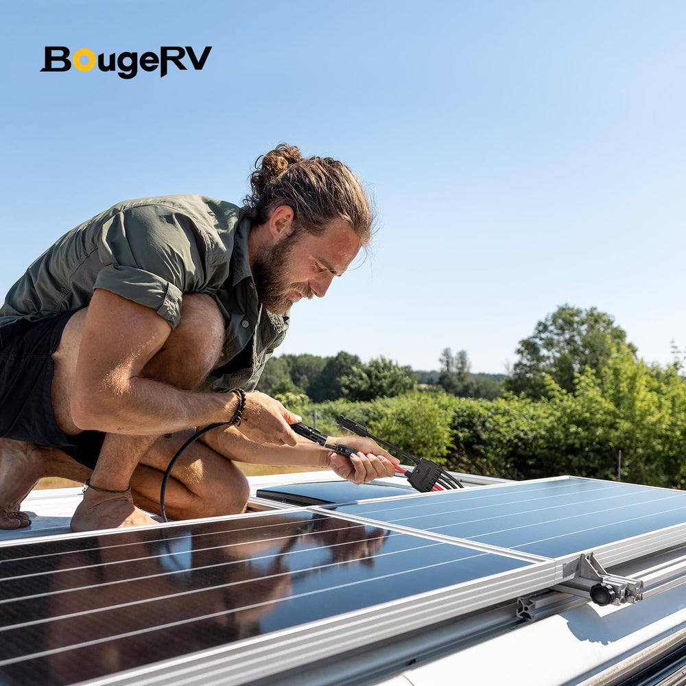 BougeRV Solar Parallel Connectors IP68 seal detail