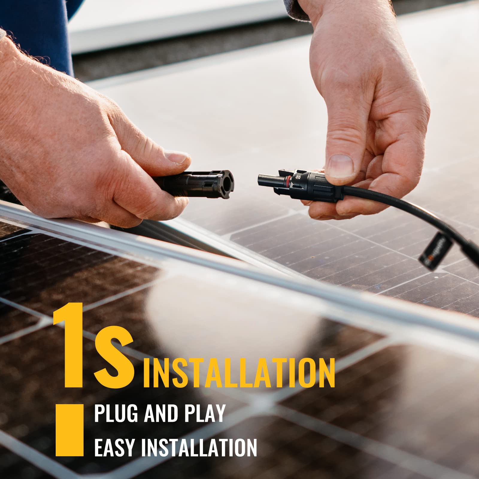 BougeRV Solar Y Connectors showcasing waterproof feature