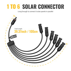BougeRV Solar Y Connectors showing male and female connectors