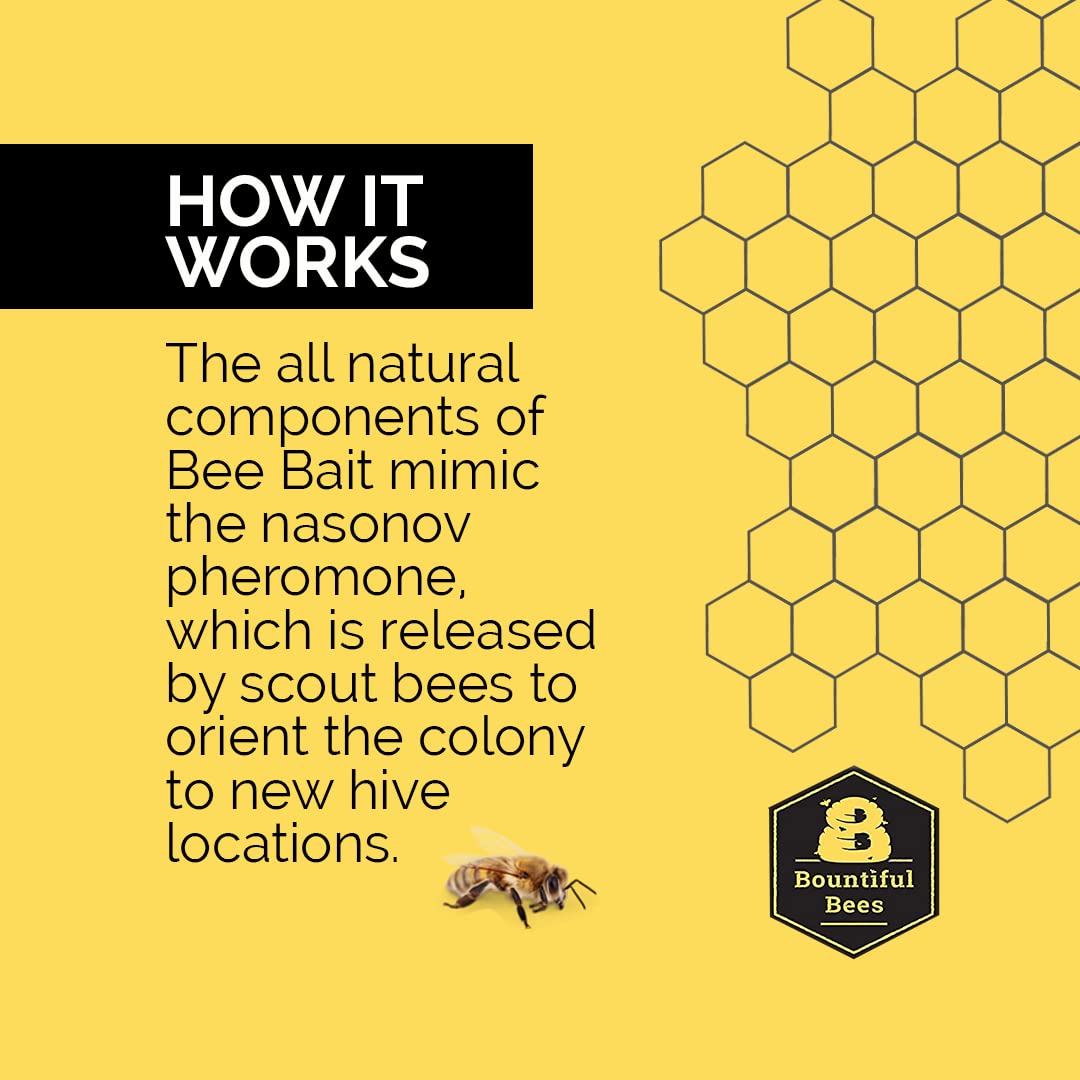 Bountiful Bees Bee Bait Swarm Lure with application instructions
