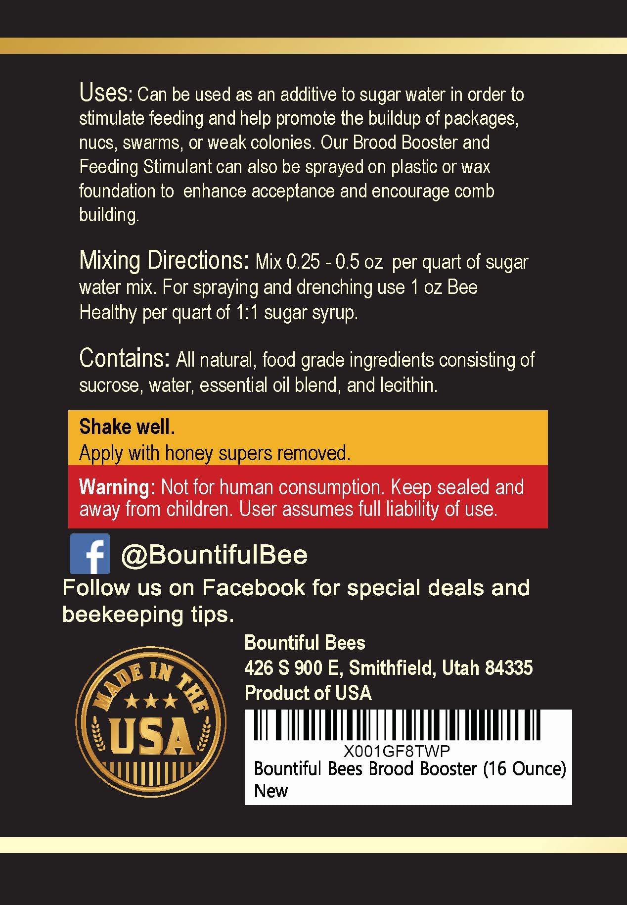Bountiful Bees Brood support on wax foundation