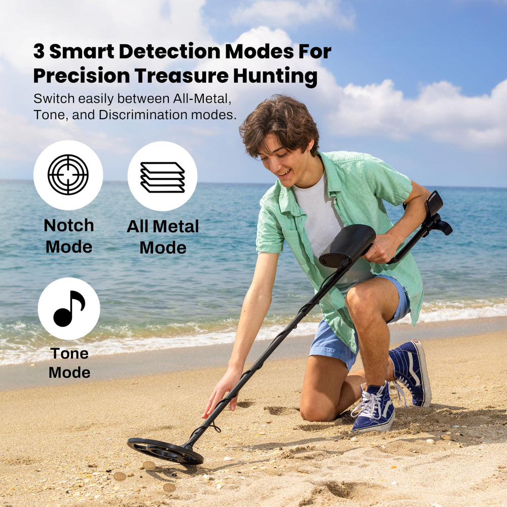 Bounty Hunter TK4 Tracker IV Metal Detector side view showing controls