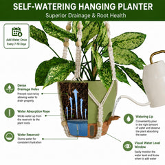 Bouqlife Hanging Planters displayed in a bright kitchen