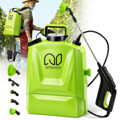 Bourid Battery Powered Backpack Sprayer front view with green finish