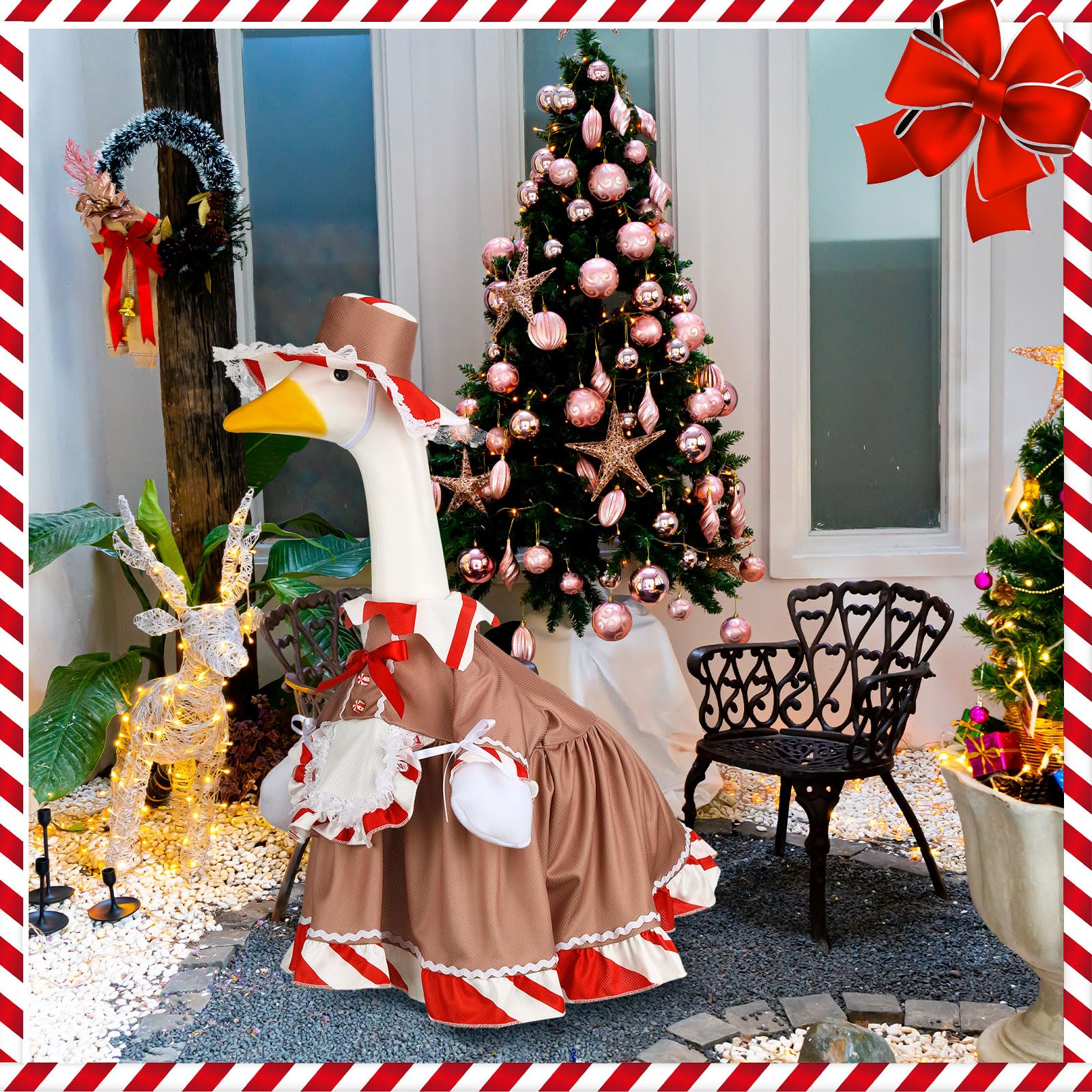 Bow knot accessory included with the goose costume
