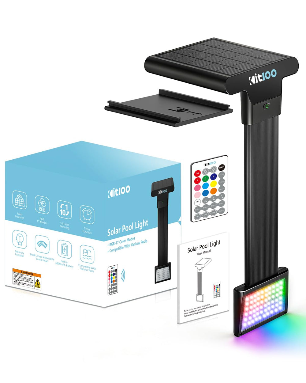Box packaging of Kitloo Solar Pool Light