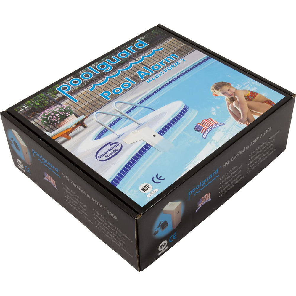 Box packaging of PoolGuard PGRM-2 In-Ground Pool Alarm