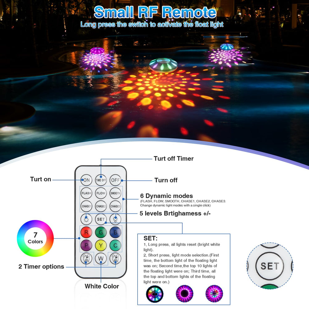 BOXPSII Floating Pool Lights packaging view