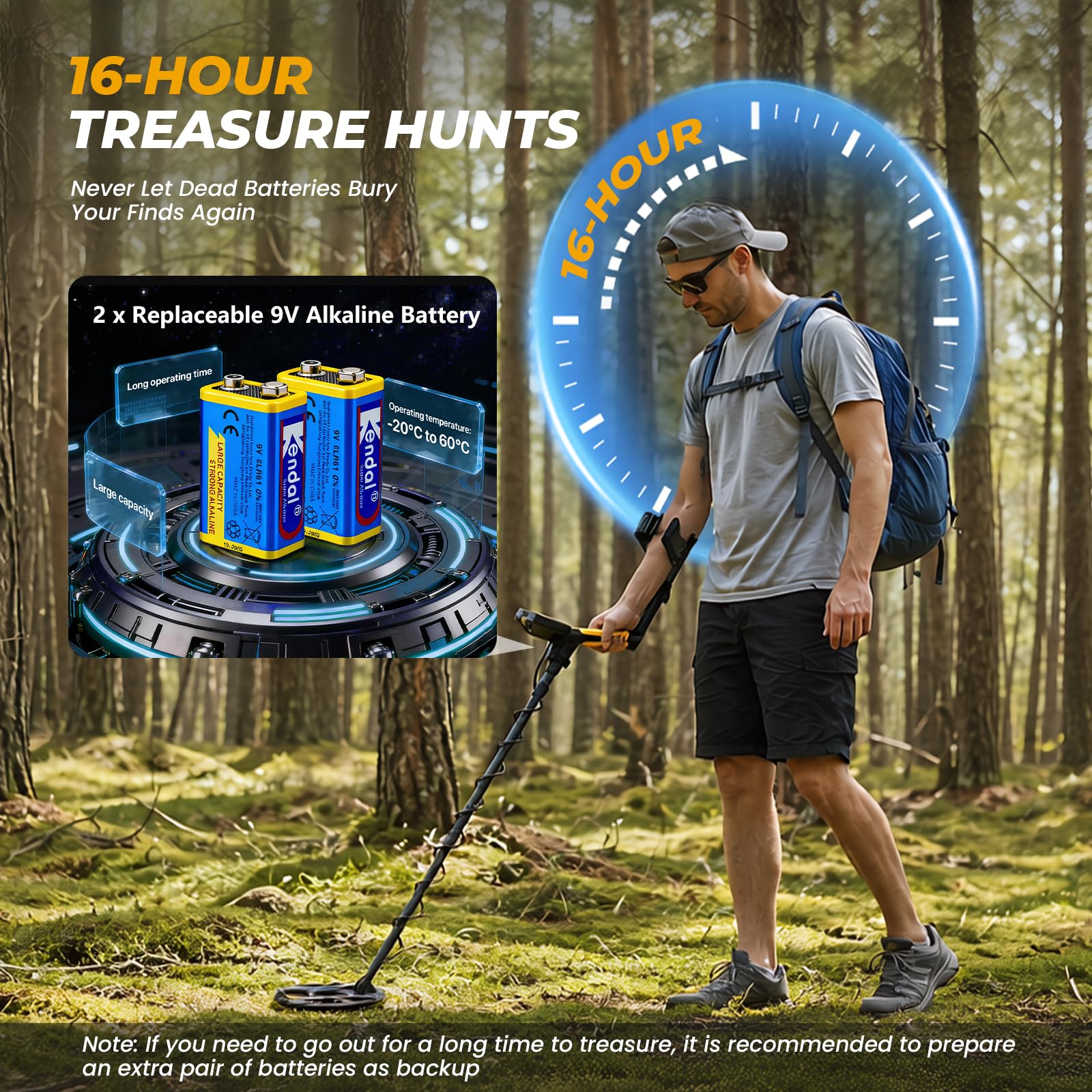 BOXTREN metal detector in a grassy field