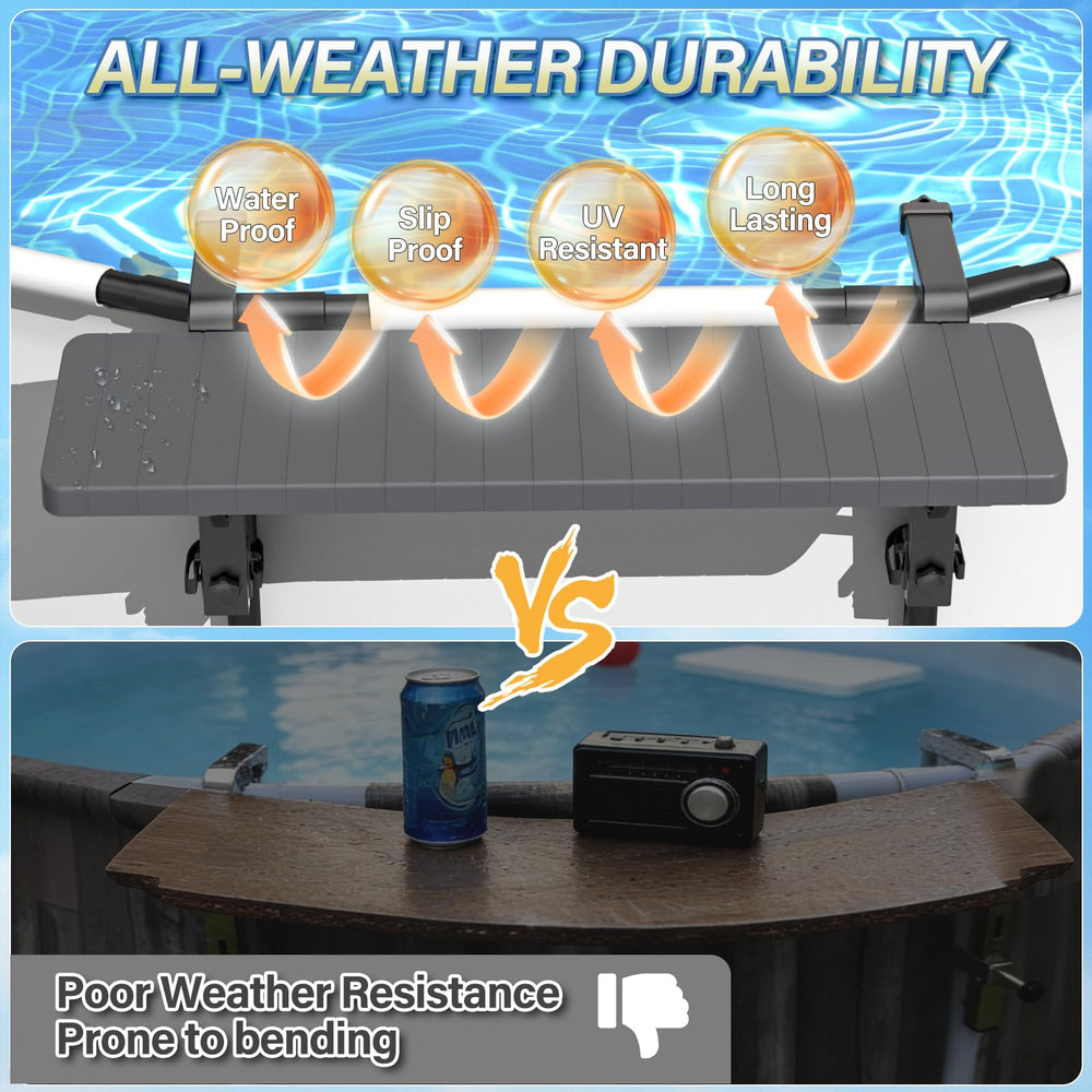 BoYata Pool Bar showing leveling knobs and silicone pads