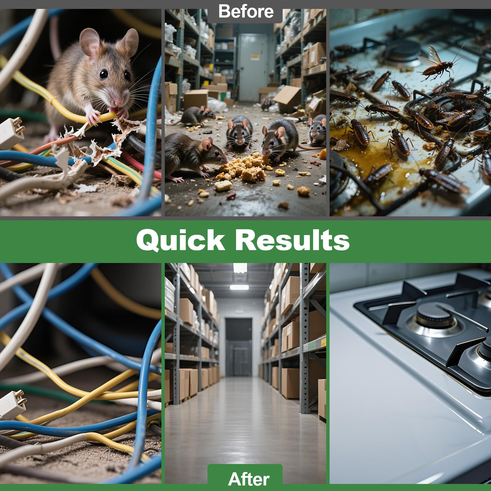 BOZFLY Mouse Repellent balls in a kitchen setting