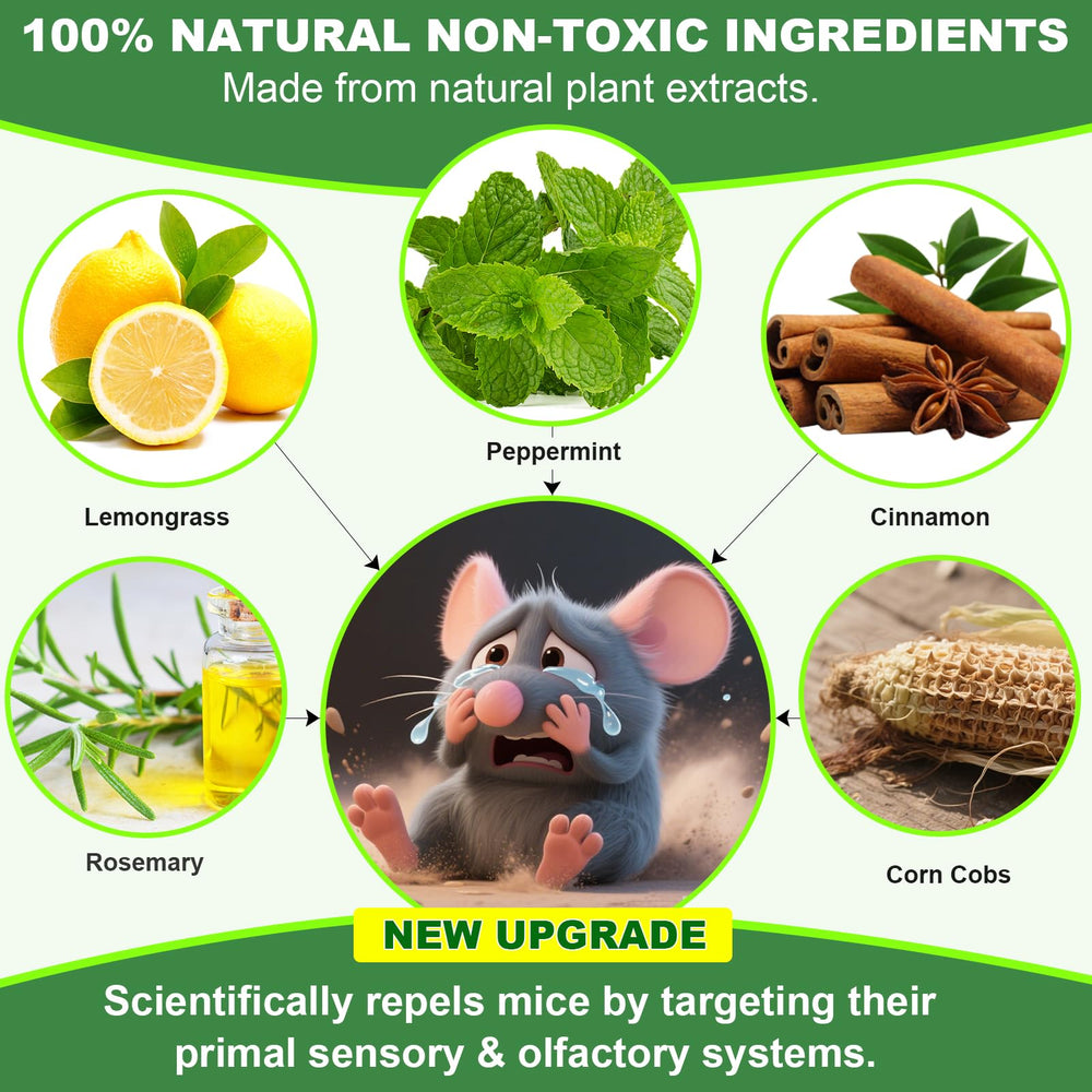 BOZFLY Mouse Repellent packaging with mint scent