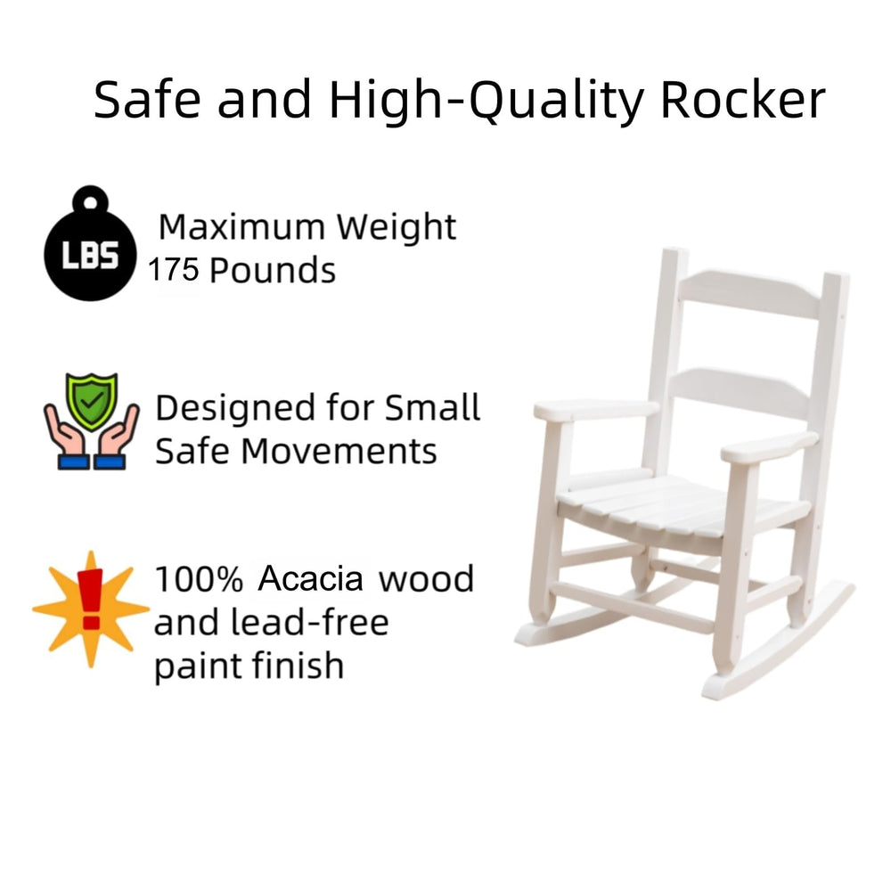 BplusZ Kids Wooden Rocking Chair in a playroom setting