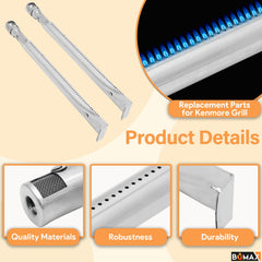 BQMAX grill parts package including burners and heat plates