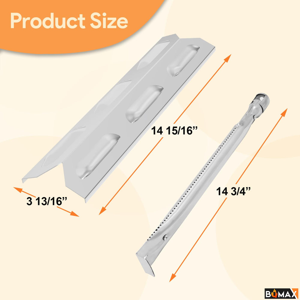 BQMAX heat plate for Kenmore grill, stainless steel