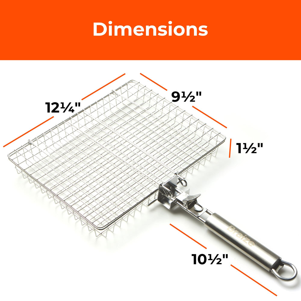 Braize grill basket grilling shrimp outdoors