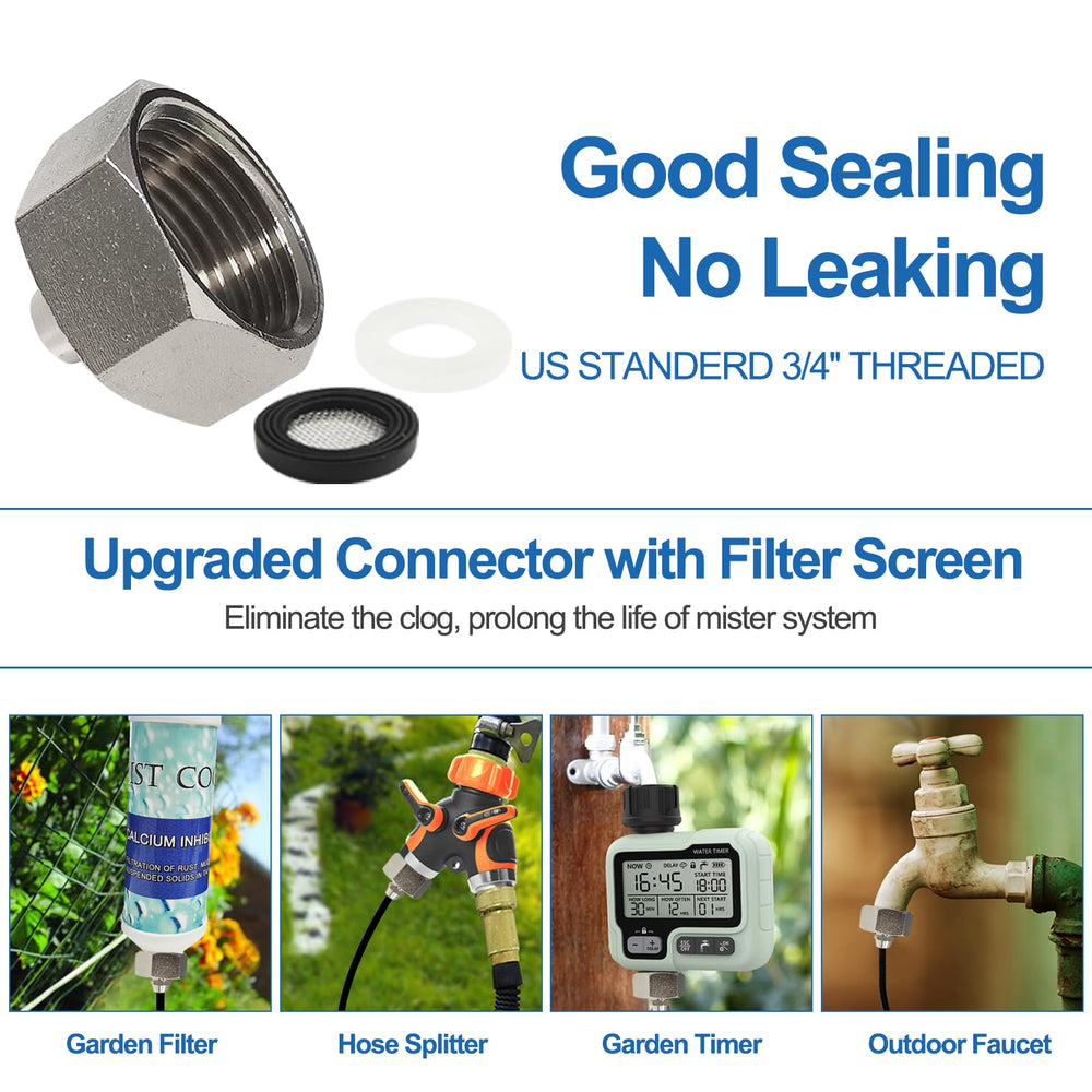Brass fittings of POCKET PANDA misting system for secure connection