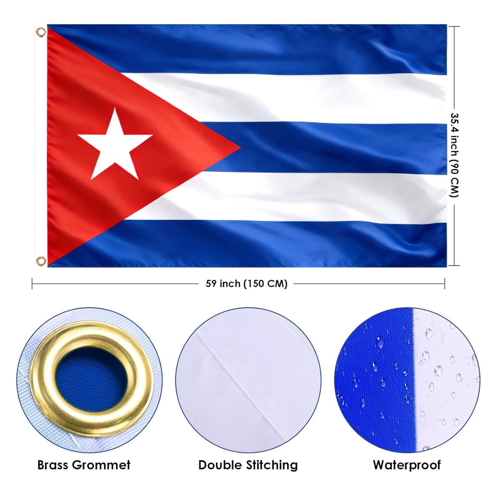 Brass grommet detail on AhfuLife Cuba Flag