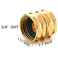 Brass hose adapter package contents including pressure washers