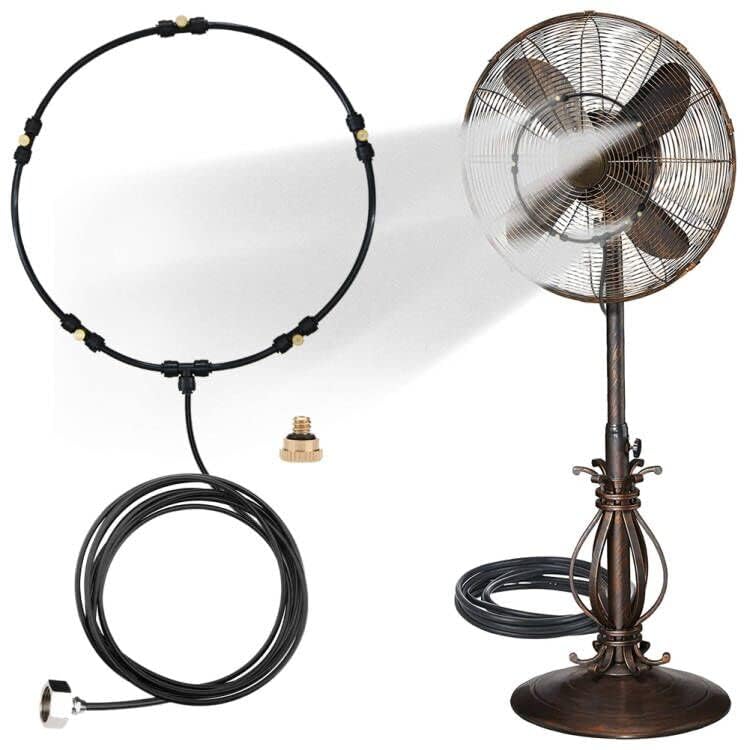 Brass mist nozzle from LANDGARDEN misting fan kit